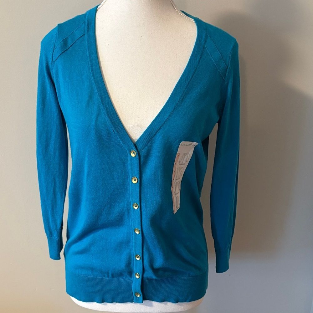 NWT The Limited Cotton V-Neck Button Down Women's Cardigan Sweater. Size Small